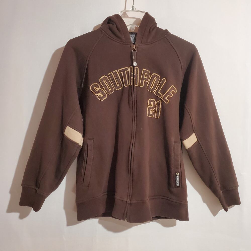 Vtg 90s Y2K Southpole Zip Hoodie Sweatshirt Boys Size M 12-14 Skater Grunge 00s